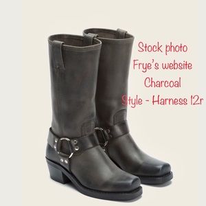 Frye boots - Harness 12r, charcoal, sz 8 (39)